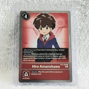 5/$20 Mint Hiro Amanokawa Digimon Tamer Holo Card BT8-086 R by Bandai!!